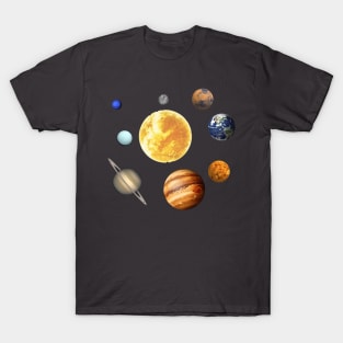 Planets Orbit Around the Sun Solar System T-Shirt